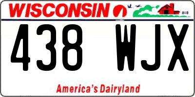 WI license plate 438WJX