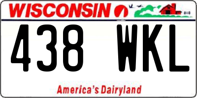 WI license plate 438WKL