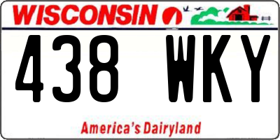 WI license plate 438WKY