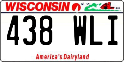 WI license plate 438WLI