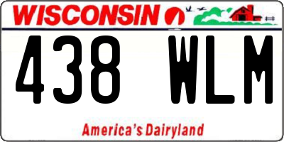 WI license plate 438WLM