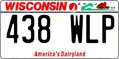 WI license plate 438WLP