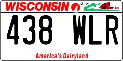 WI license plate 438WLR