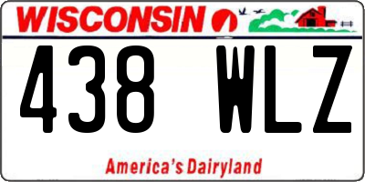 WI license plate 438WLZ