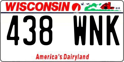 WI license plate 438WNK