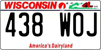 WI license plate 438WOJ