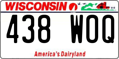 WI license plate 438WOQ
