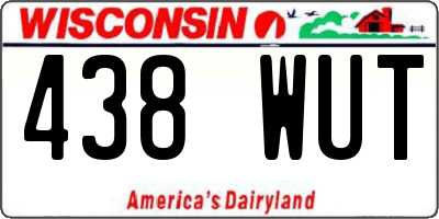 WI license plate 438WUT