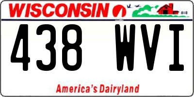 WI license plate 438WVI
