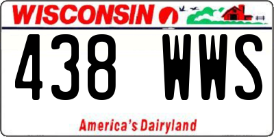 WI license plate 438WWS