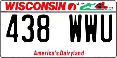 WI license plate 438WWU