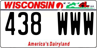 WI license plate 438WWW