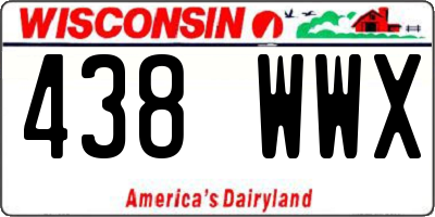 WI license plate 438WWX