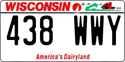 WI license plate 438WWY
