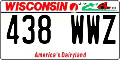 WI license plate 438WWZ