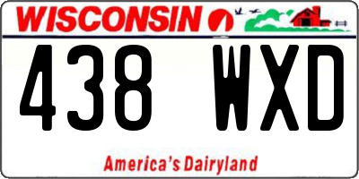 WI license plate 438WXD