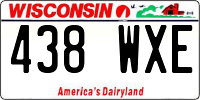 WI license plate 438WXE