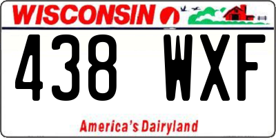 WI license plate 438WXF