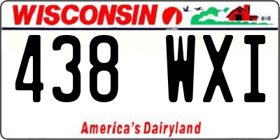 WI license plate 438WXI