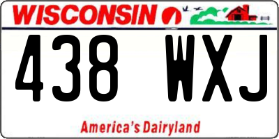 WI license plate 438WXJ