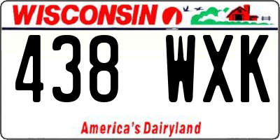 WI license plate 438WXK