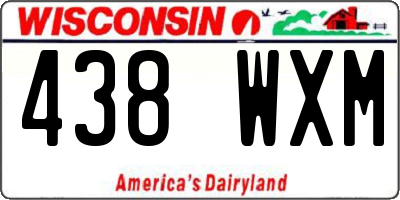 WI license plate 438WXM