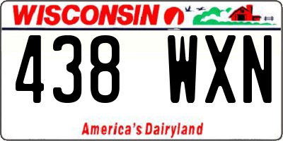 WI license plate 438WXN