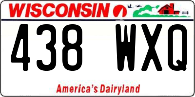 WI license plate 438WXQ