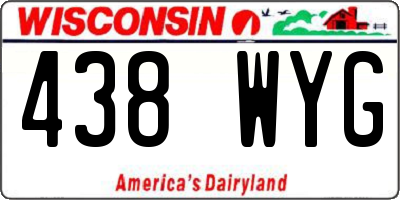 WI license plate 438WYG