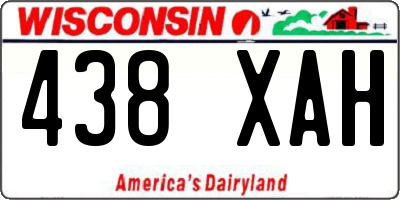 WI license plate 438XAH
