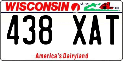 WI license plate 438XAT