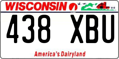 WI license plate 438XBU