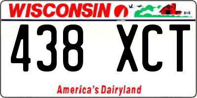 WI license plate 438XCT