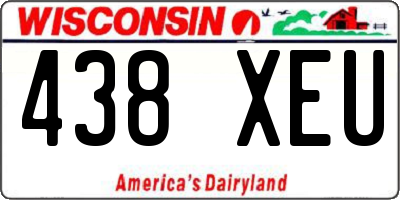 WI license plate 438XEU