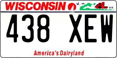 WI license plate 438XEW