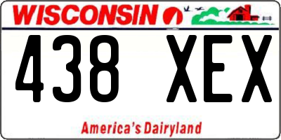 WI license plate 438XEX