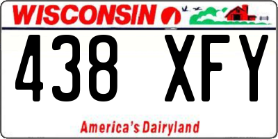 WI license plate 438XFY