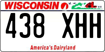 WI license plate 438XHH