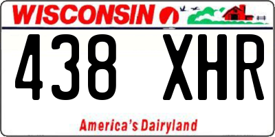 WI license plate 438XHR