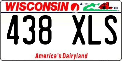 WI license plate 438XLS