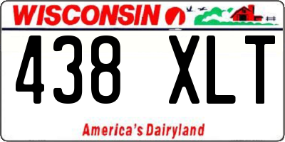 WI license plate 438XLT
