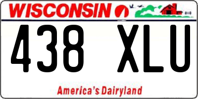 WI license plate 438XLU