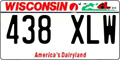 WI license plate 438XLW