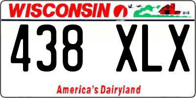 WI license plate 438XLX