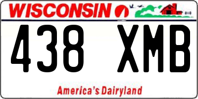WI license plate 438XMB