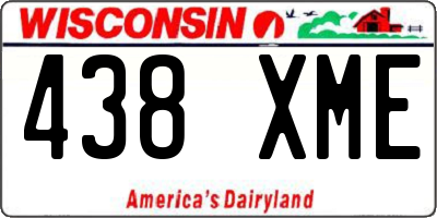 WI license plate 438XME