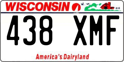 WI license plate 438XMF