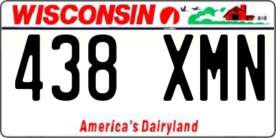 WI license plate 438XMN