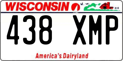 WI license plate 438XMP