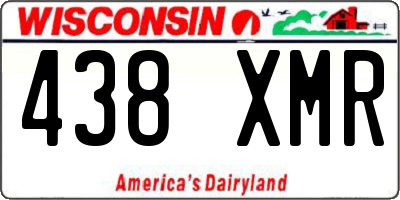 WI license plate 438XMR